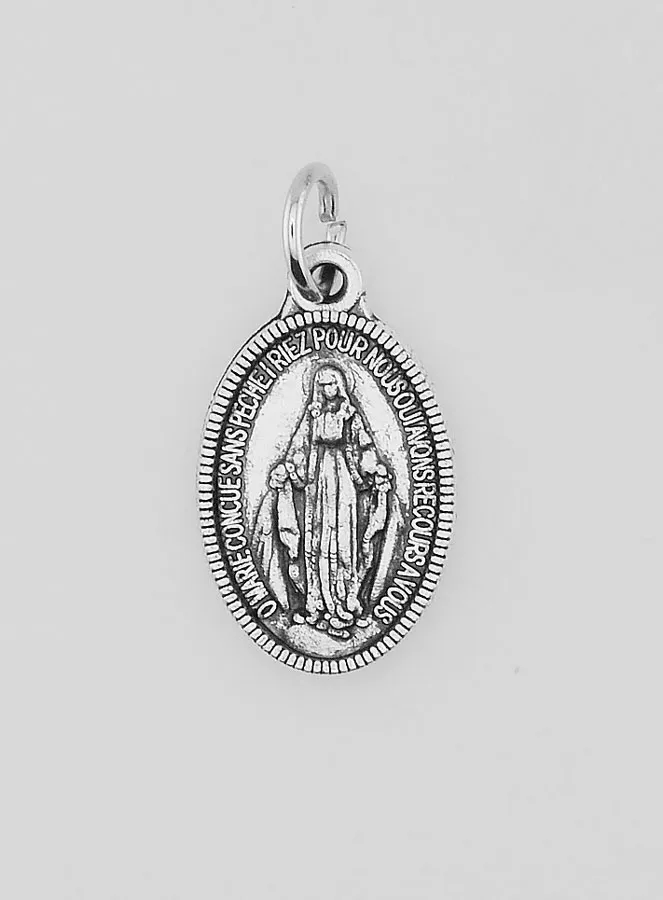 Miraculous Medal with Ridged Edge - 17mm (pic 3)