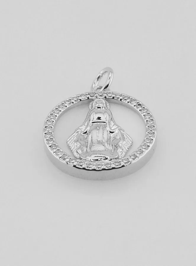 Miraculous Virgin Mary Medal in Mother-of-Pearl - 15mm (pic 2)