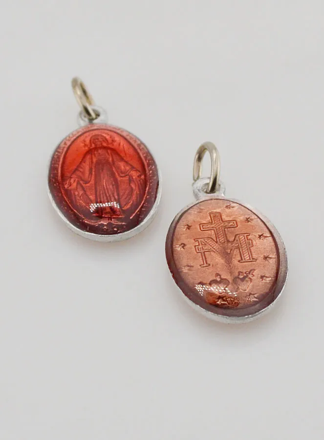 Red Miraculous Medal - 18mm (pic 2)