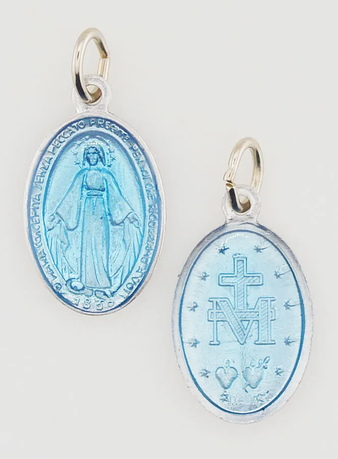 Blue Miraculous Medal - 18mm (pic 1)