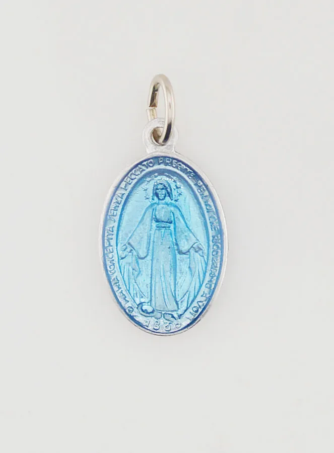 Blue Miraculous Medal - 18mm (pic 3)