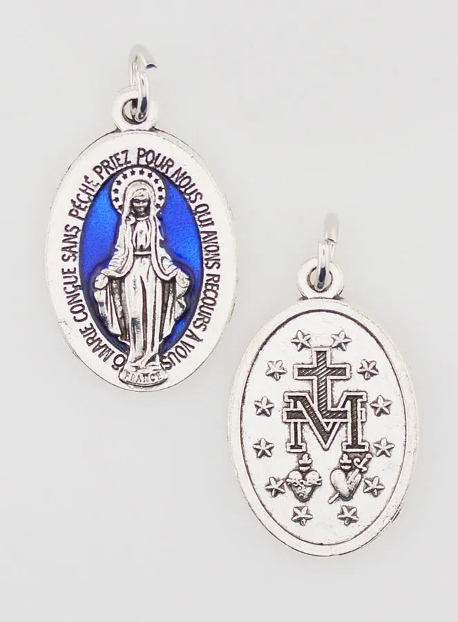Blue Miraculous Medal - 22mm (pic 1)