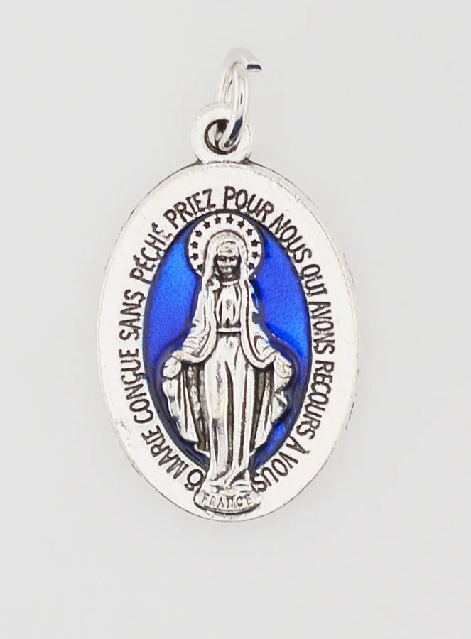 Blue Miraculous Medal - 22mm (pic 3)