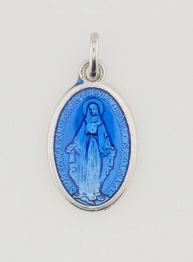 Blue Miraculous Medal - 19mm (pic 3)