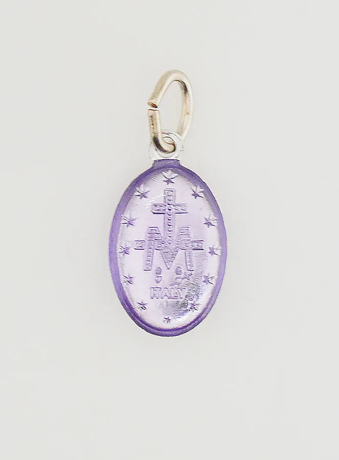 Purple Miraculous Medal - 14mm (pic 4)