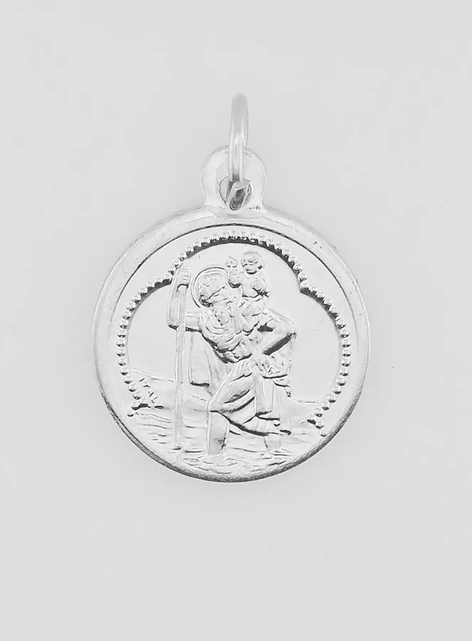 Saint Christopher Medal in Aluminium - 15mm (pic 1)