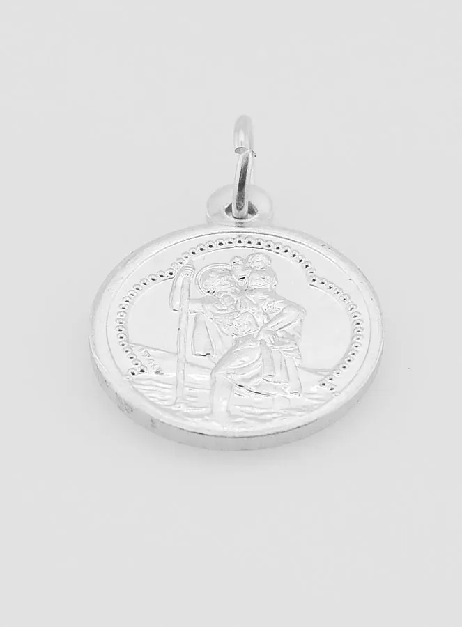 Saint Christopher Medal in Aluminium - 15mm (pic 2)