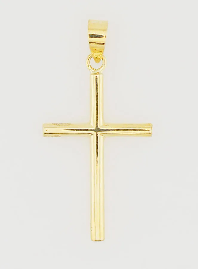 Cross Pendant 21mm - 9ct Gold (pic 1)