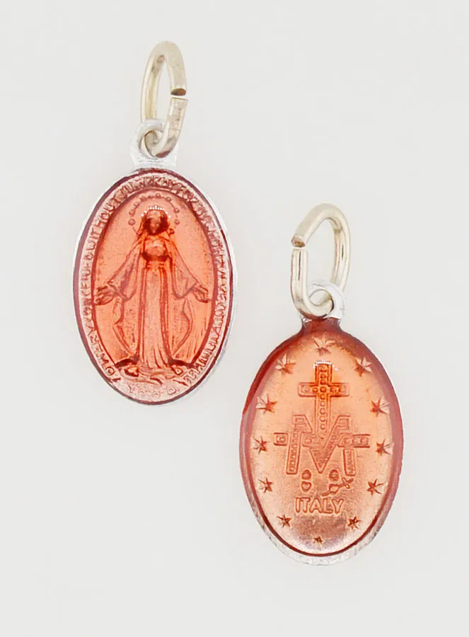 Red Miraculous Medal - 14mm (pic 1)