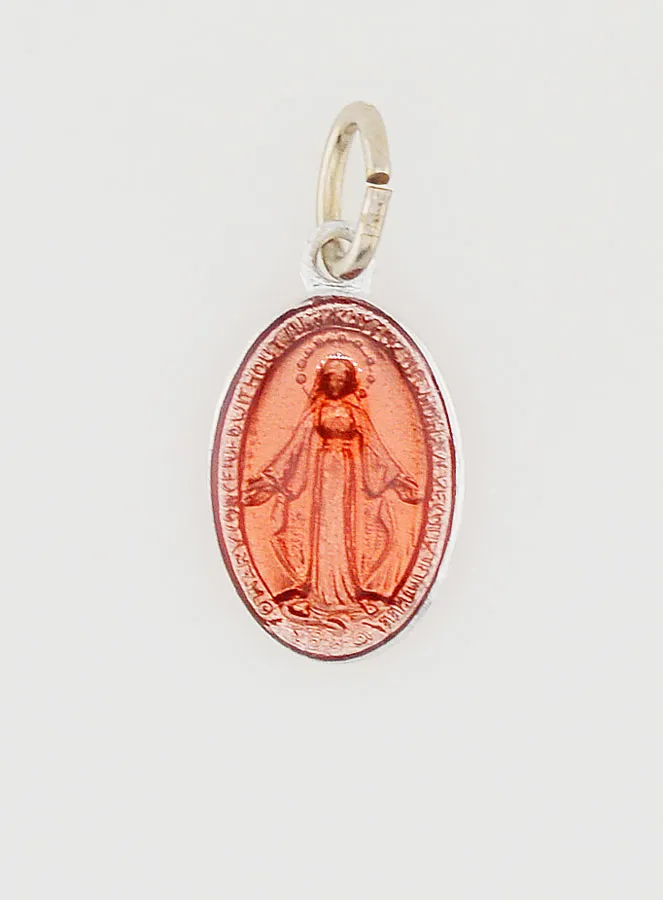 Red Miraculous Medal - 14mm (pic 3)