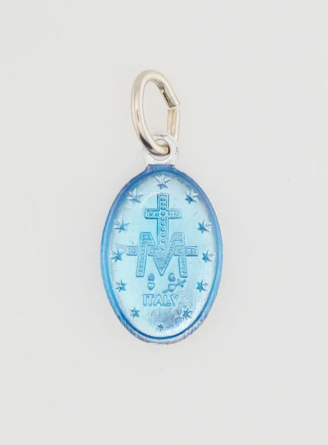 Blue Miraculous Medal - 14mm (pic 4)