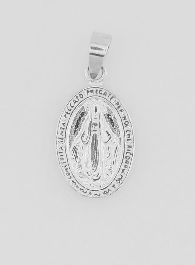 Miraculous Medal of the Paris Rue du Bac in Silver - 13mm (pic 1)