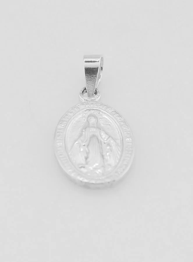 Miraculous Medal of the Paris Rue du Bac in Silver - 13mm (pic 2)