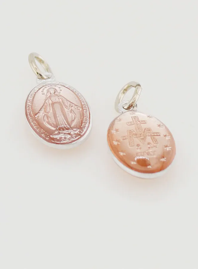 Miraculous Medal Pink - 14mm (pic 2)