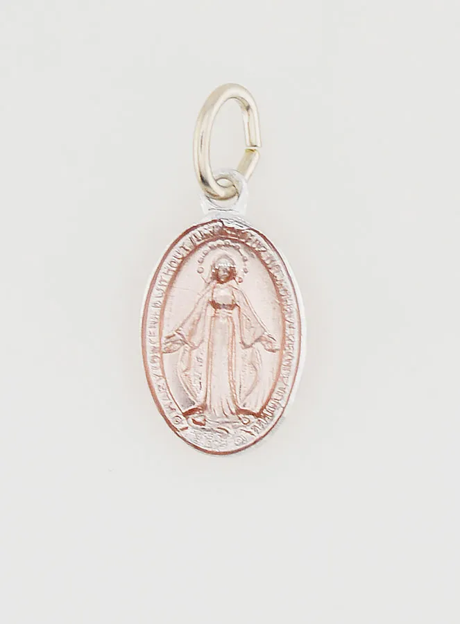 Miraculous Medal Pink - 14mm (pic 3)
