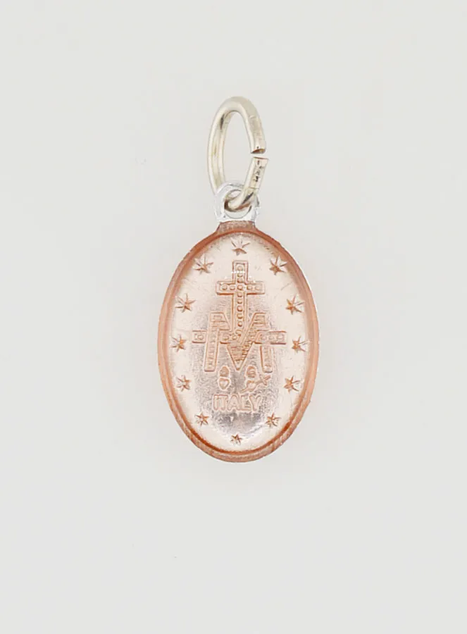 Miraculous Medal Pink - 14mm (pic 4)