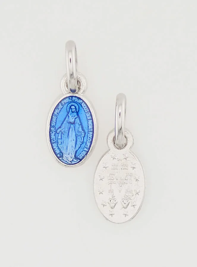 Blue Miraculous Medal - 10mm (pic 1)