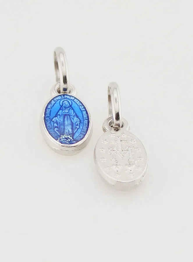 Blue Miraculous Medal - 10mm (pic 2)