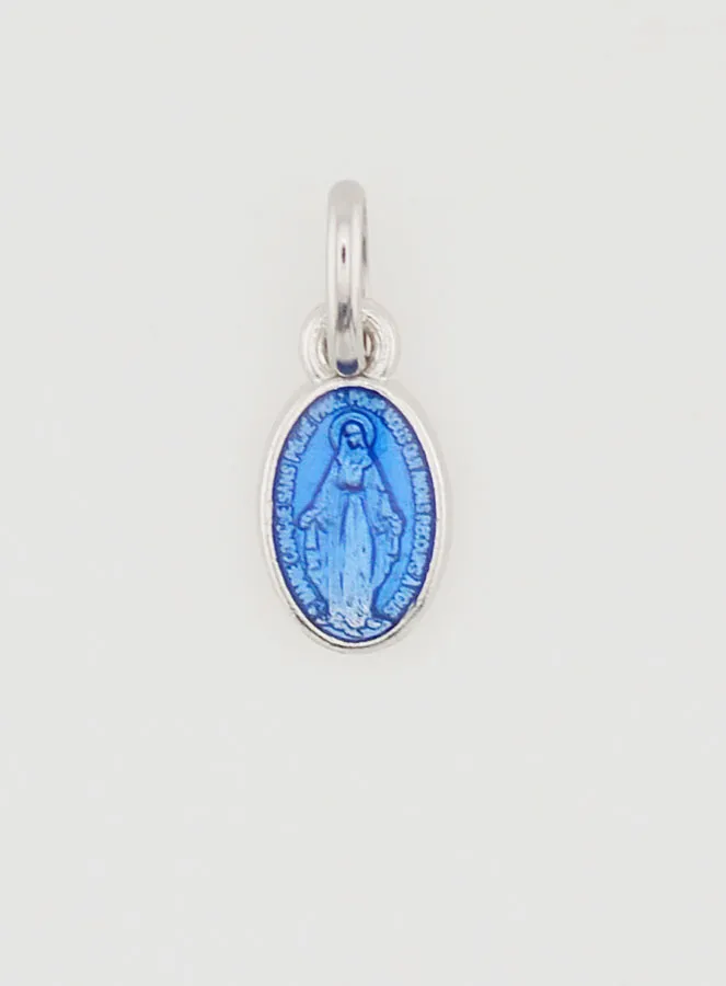 Blue Miraculous Medal - 10mm (pic 3)