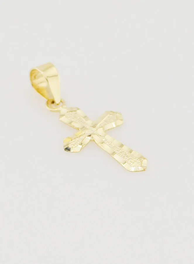 Crafted Cross Pendant 15mm - 9ct Gold (pic 3)