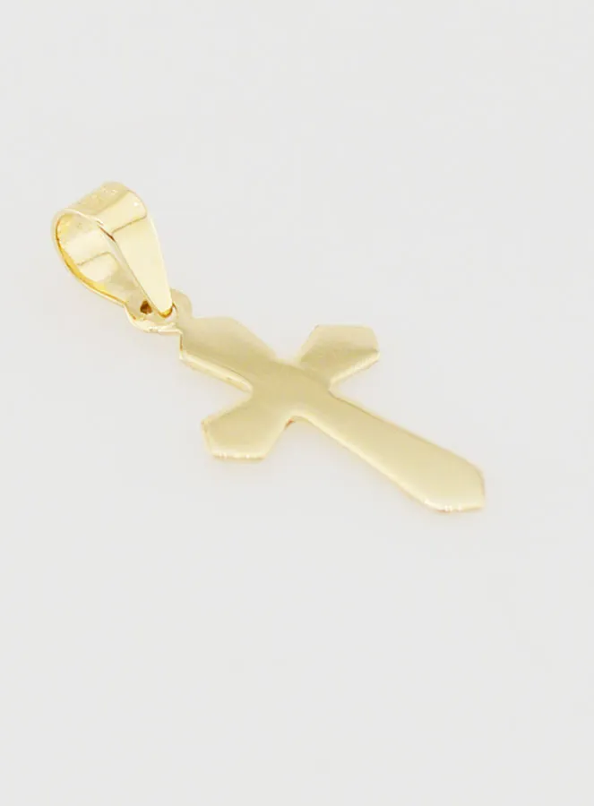 Crafted Cross Pendant 15mm - 9ct Gold (pic 4)