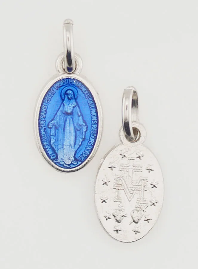 Blue Miraculous Medal - 13mm (pic 1)