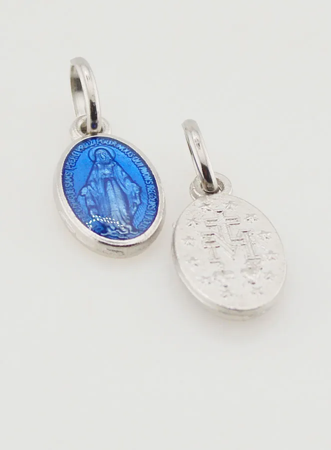 Blue Miraculous Medal - 13mm (pic 2)