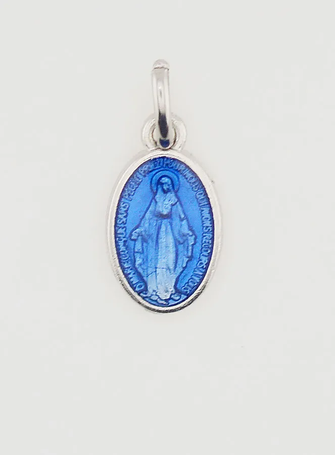Blue Miraculous Medal - 13mm (pic 3)