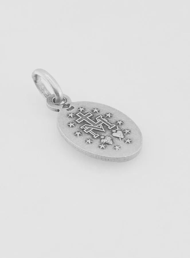 Silver Scalloped Miraculous Medal - 13mm (pic 4)