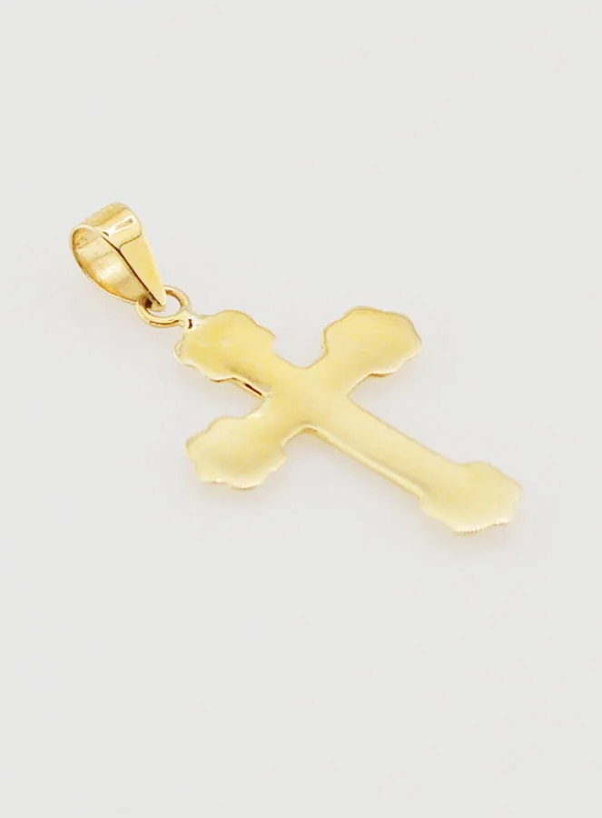 Baroque Cross Pendant 20mm - 9ct Gold (pic 3)
