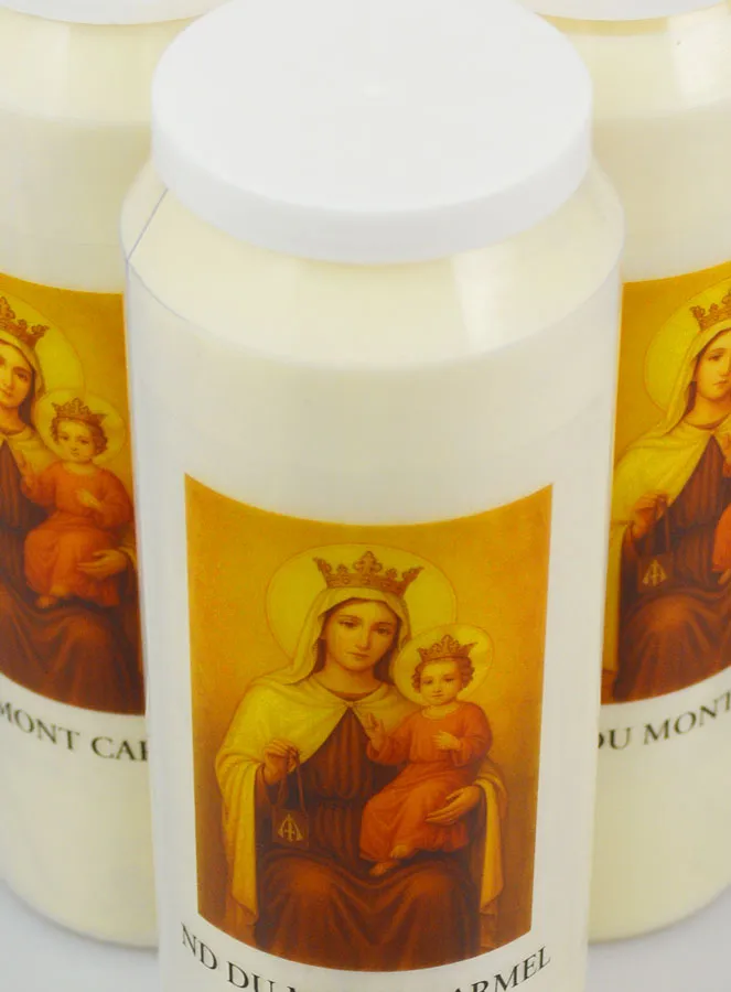 Set 3 Sanctuary Candles Our Lady of Mount Carmel (pic 4)