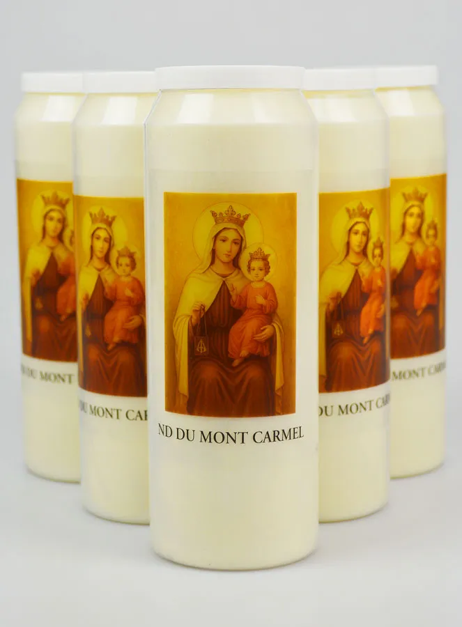 Set 6 Sanctuary Candles Our Lady of Mount Carmel (pic 1)