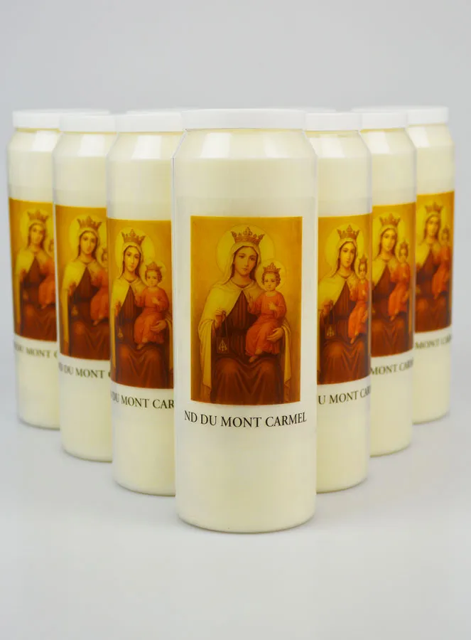Set 10 Sanctuary Candles Our Lady of Mount Carmel (pic 1)
