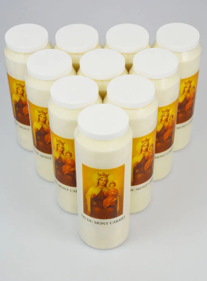 Set 10 Sanctuary Candles Our Lady of Mount Carmel (pic 2)