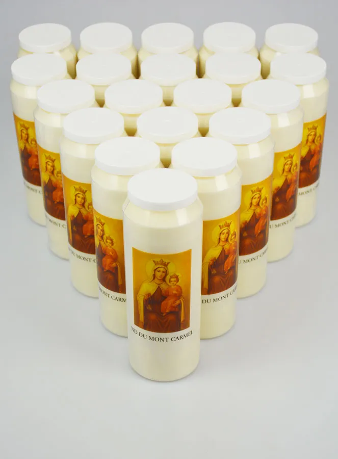 Set 20 Sanctuary Candles Our Lady of Mount Carmel (pic 2)