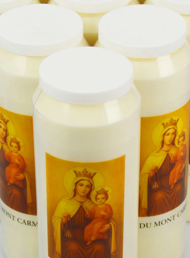 Set 20 Sanctuary Candles Our Lady of Mount Carmel (pic 4)