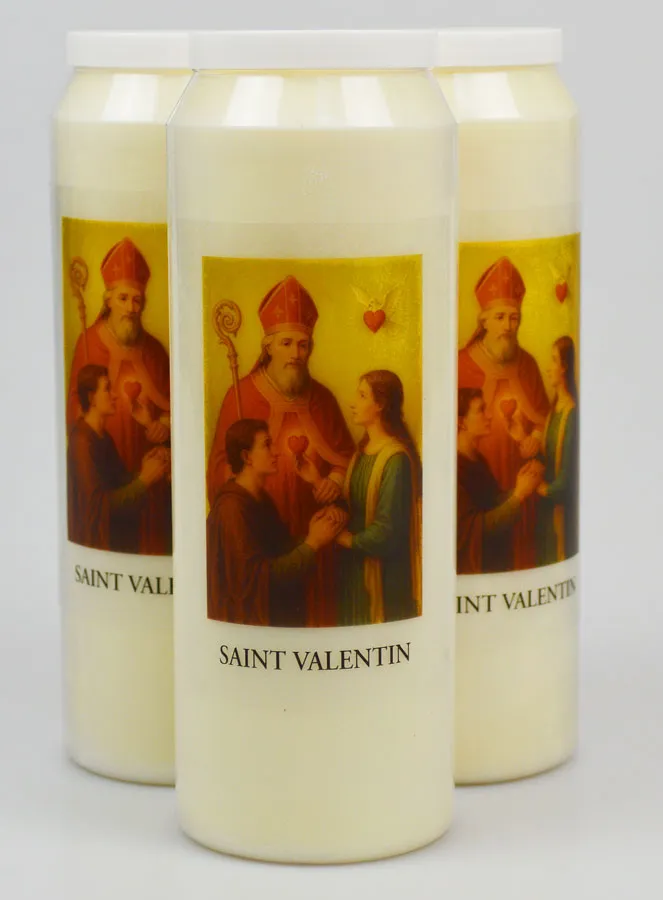 Set 3 Sanctuary Candles Saint Valentine (pic 1)