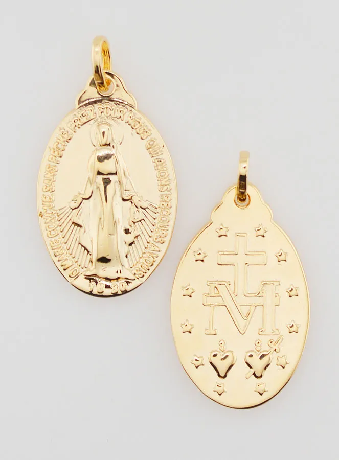 Gold-Plated Miraculous Medal - 25mm (pic 1)