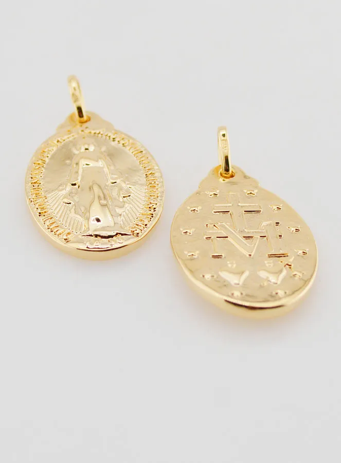 Gold-Plated Miraculous Medal - 25mm (pic 2)