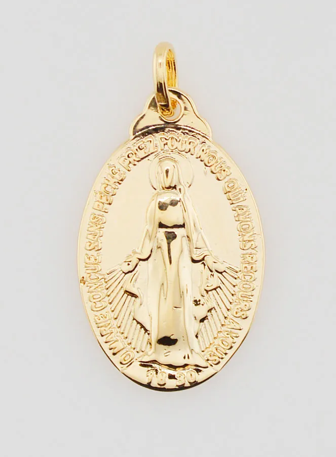 Gold-Plated Miraculous Medal - 25mm (pic 3)