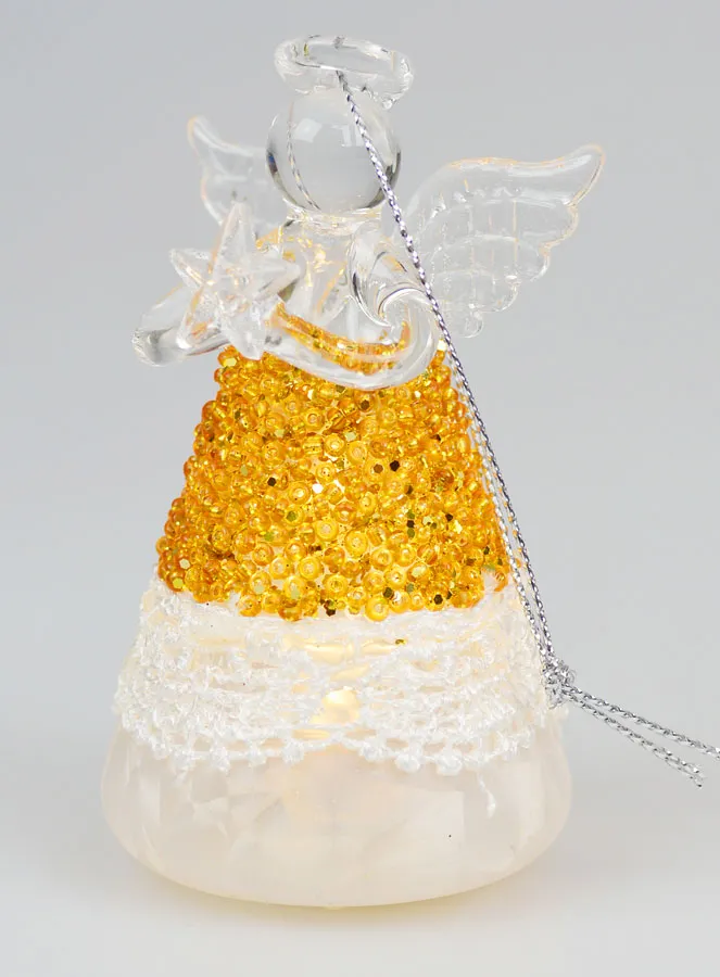 Set of 6 Light-Up Christmas Angels - 8cm (pic 4)