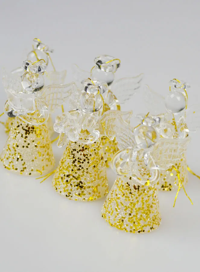 Set of 6 Hanging Angels - 4,5 cm (pic 2)