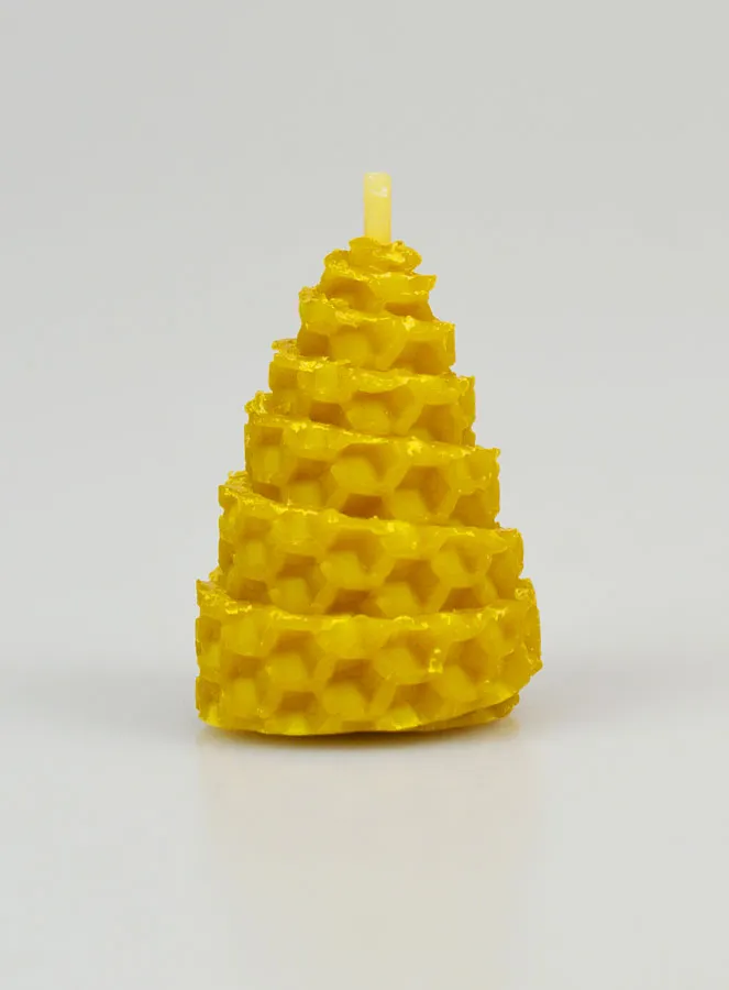 Cone Candle 100% Natural Beeswax - 5cm (pic 1)