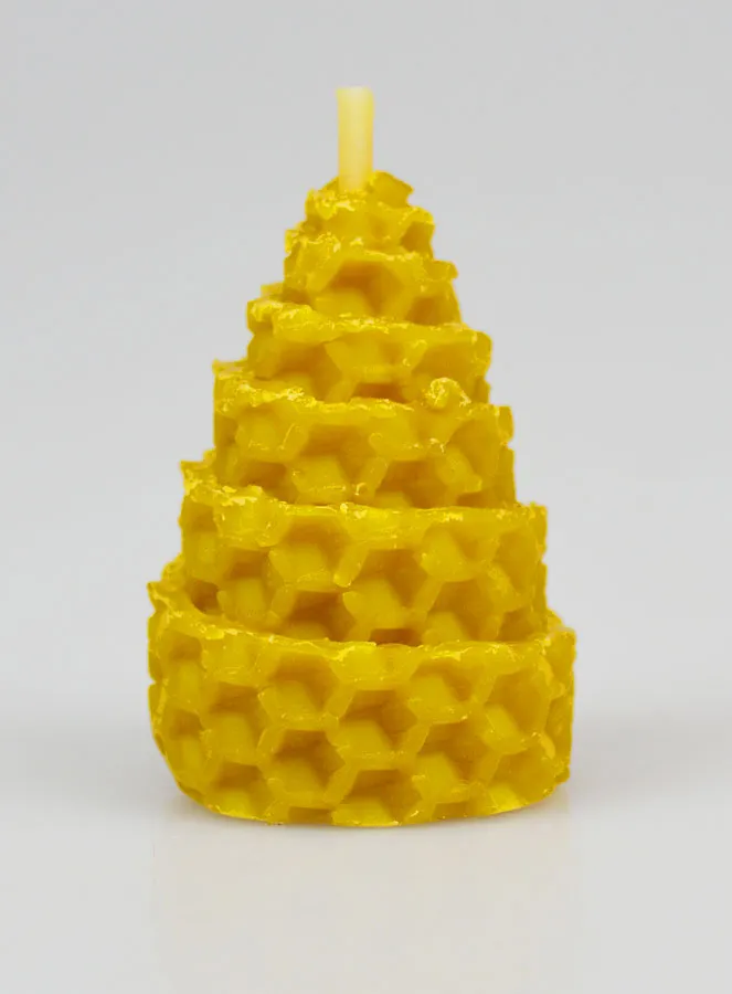 Cone-shaped Tabletop Candle 100% Beeswax - 5cm (pic 1)