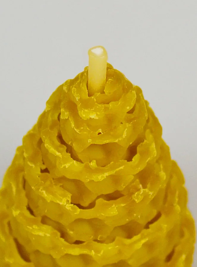 Cone-shaped Tabletop Candle 100% Beeswax - 5cm (pic 4)