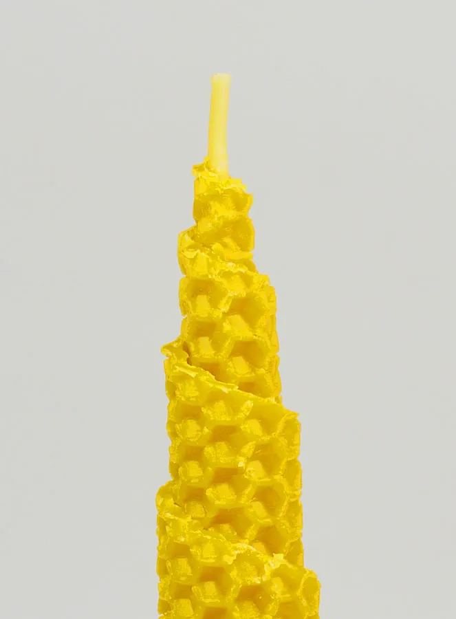 Cone Candle 100% Natural Beeswax - 15cm (pic 3)