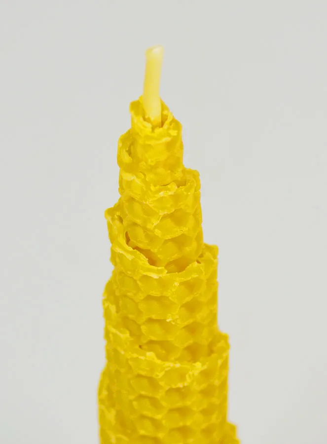 Cone Candle 100% Natural Beeswax - 15cm (pic 4)