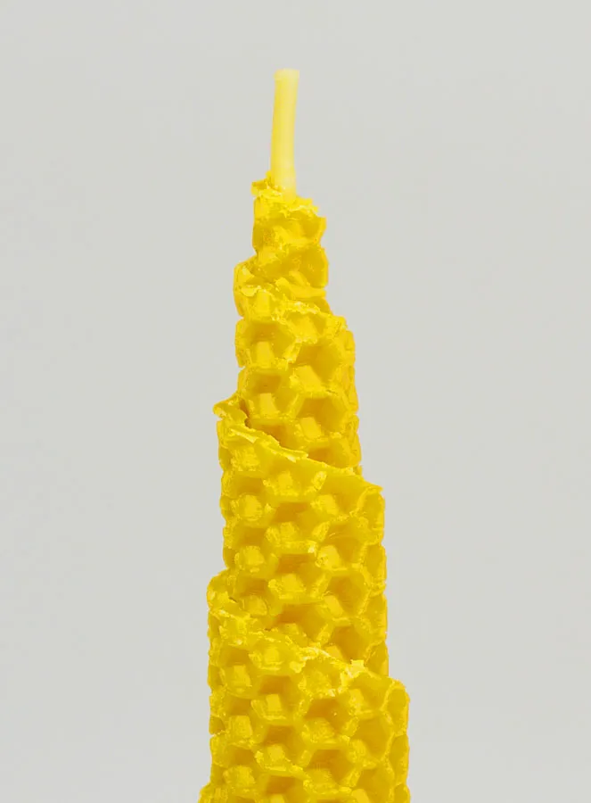 Cone-shaped Tabletop Candle 100% Beeswax - 15cm (pic 3)