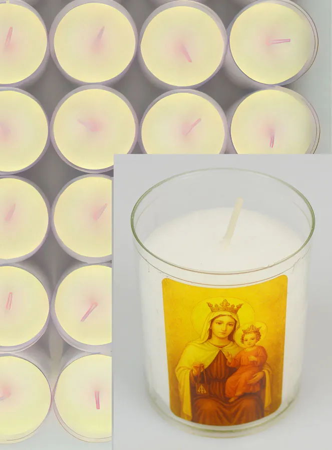 Set of 48 Votive Candles Our Lady of Mount Carmel (pic 4)