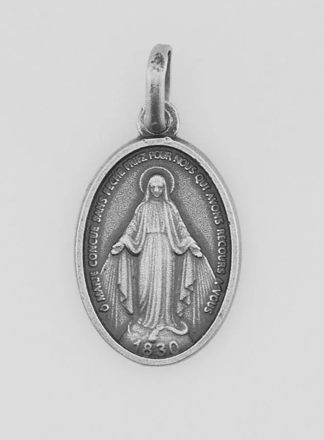 Miraculous Medal of the Rue du Bac Paris in Silver - 18mm (pic 1)